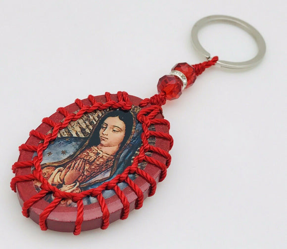 Llavero Virgen De Guadalupe Rojo