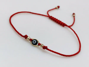 Pulsera Roja Con Ojo Negro