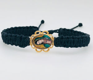 pulsera negra de la virgen de guadalupe