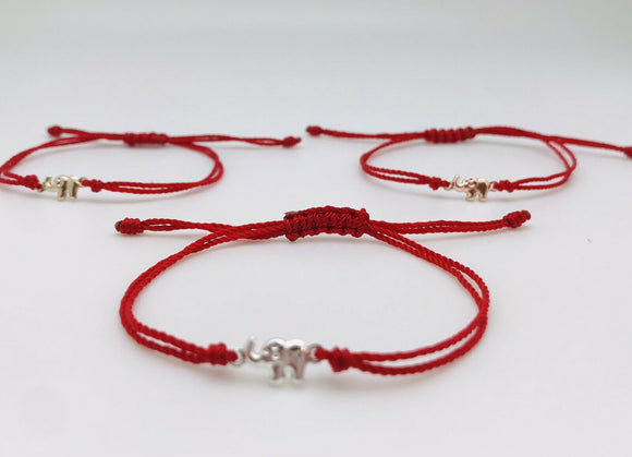 Tres Pulseras Rojas De Elefante