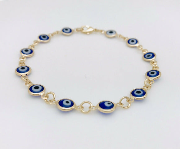 Pulsera De Ojo Royal Blue 18K GOLD PLATED